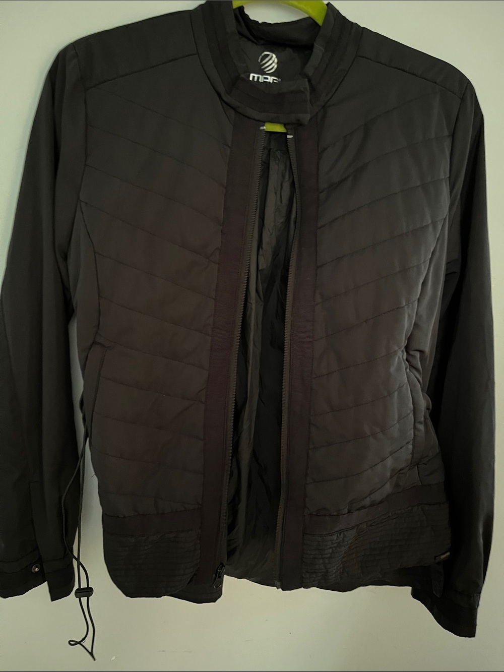 MPG Women's Dark Charcoal Quilted Bomber Jacket